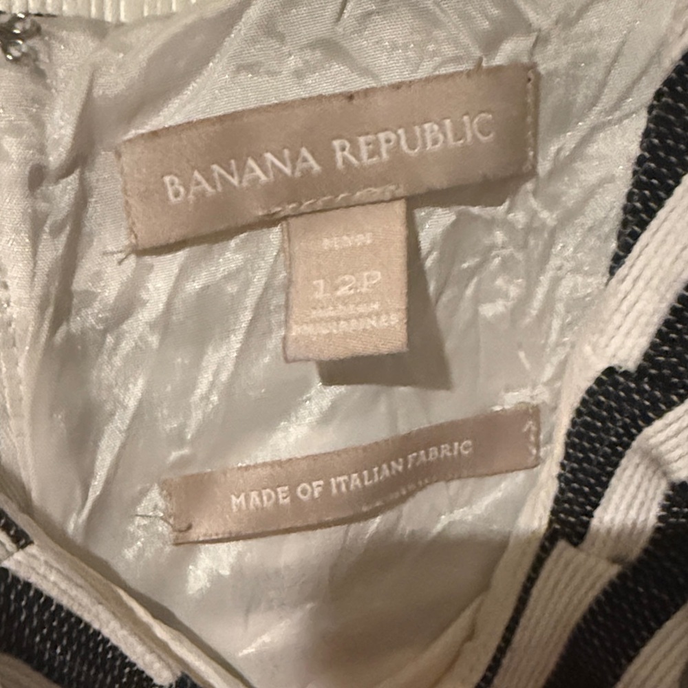 Banana Republic Denim Blue and White Striped Mini Dress - Picture 2 of 6